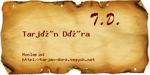 Tarján Dóra névjegykártya